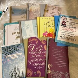 🩷5/$10 Spanish Colorful Inspirational Journals Set